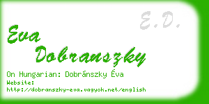 eva dobranszky business card